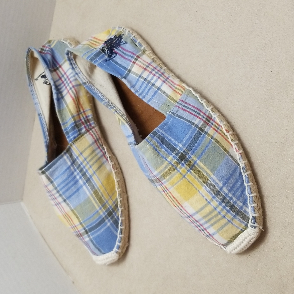 US Polo Association Plaid Espadrilles, Sz 9